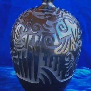 Tammy Garcia Carved Santa Clara Vase
